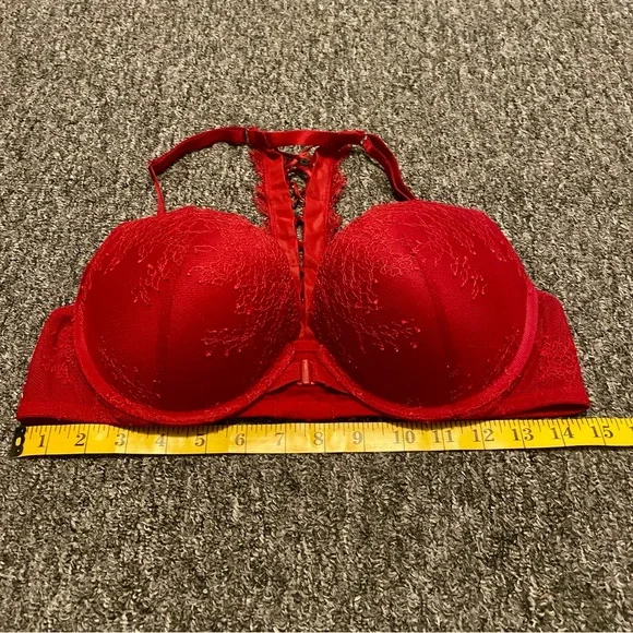 Size 38B Victorias Secret Very Sexy lace up bra Red - Picture 6 of 6